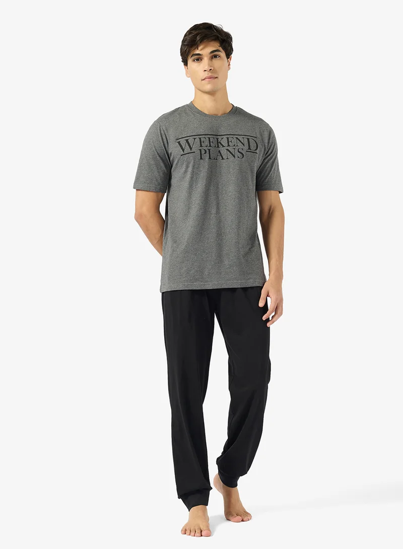 سفنتي فايف Regular fit tee and Pant set